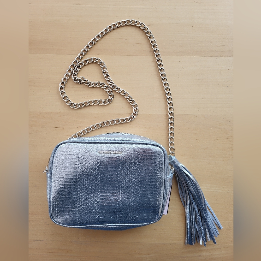 Victoria's Secret Silver Snakeskin Purse